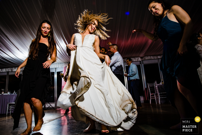Photo by: <a href="https://www.wpja.com/contests/2019-v20/best-wedding-photographers/2574942">Shannon Cain - New Braunfels Texas</a> Hummingbird House Party time photography of wedding reception dancers
