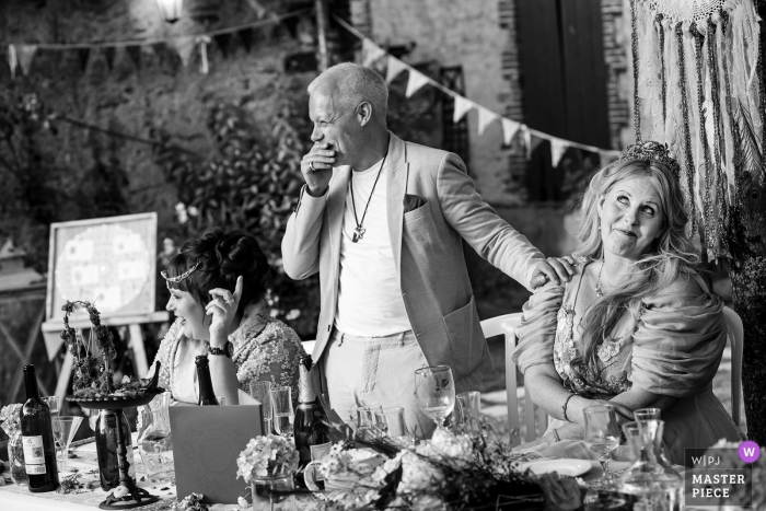 Domaine de la Rimbartière, Saint-Mars-du-Désert, Loire Atlantique, France | Bride reaction during reception speech