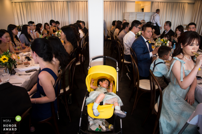 Victoria-AU wedding photography - The flower girl fell asleep before the dinner. 