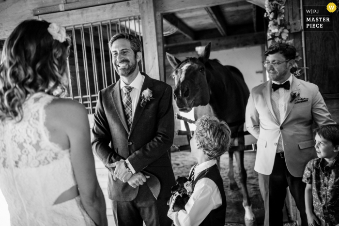 Foto de boda en la montaña de CO de un evento covid-19 en Parker Colorado - Hora de la ceremonia para decir sí