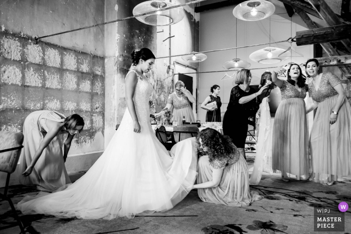 Netherlands wedding image of the bride with her family and friends getting ready for the ceremony Netherlands wedding image of the bride with her family and friends getting ready for the ceremony