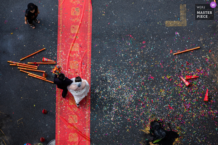 Imagem aérea de Zhejiang de Depois do casamento