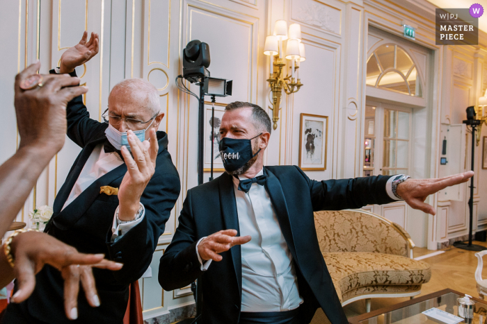 Ritz Paris Hochzeitsort Party Bild während des Abendessens tanzen