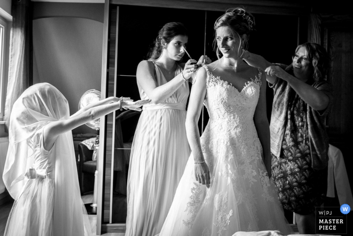 Wedding photography from the Parents home - Châtenois, Alsace of The ghost and the bride