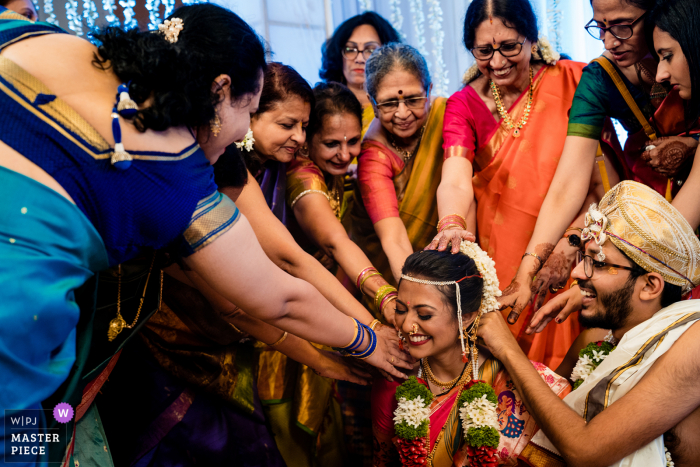 Immagine di fotografia di matrimonio da una cerimonia tradizionale di Jaipur, in India