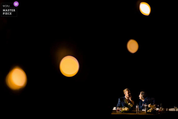 Western Australia Wedding Reception Venue image of the Mother and son with a dark background