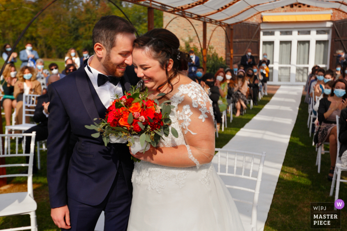 Antica Cascina Margherita, Barbania, Turijn, Italië huwelijksfotografie met de emoties tijdens de ceremonie