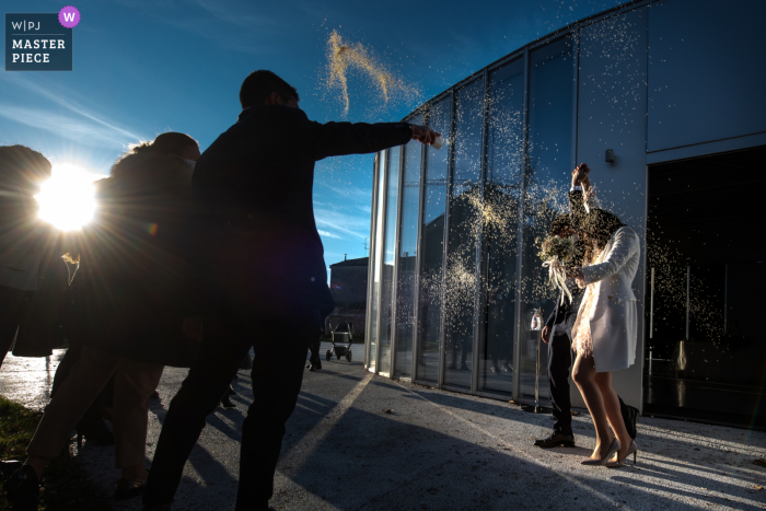 Centro Hub Oltrepo Mantovano melhor fotografia de casamento de Quistello, Mântua mostrando uma foto de um ponto de vista que permite a captura de um belo dia no final de janeiro