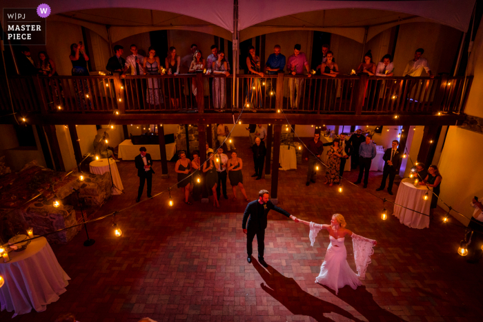 Patapsco Female Institute, Ellicott City marriage reception party award-winning photo that has recorded The MD couple sharing their first dance Patapsco Female Institute, Ellicott City marriage reception party award-winning photo that has recorded The MD couple sharing their first dance - from the world's best wedding photography competitions offered by the WPJA