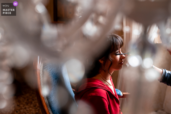 Miglior servizio fotografico di matrimonio da una location veronese, Villa Ca' Vendri che mostra il trucco da sposa