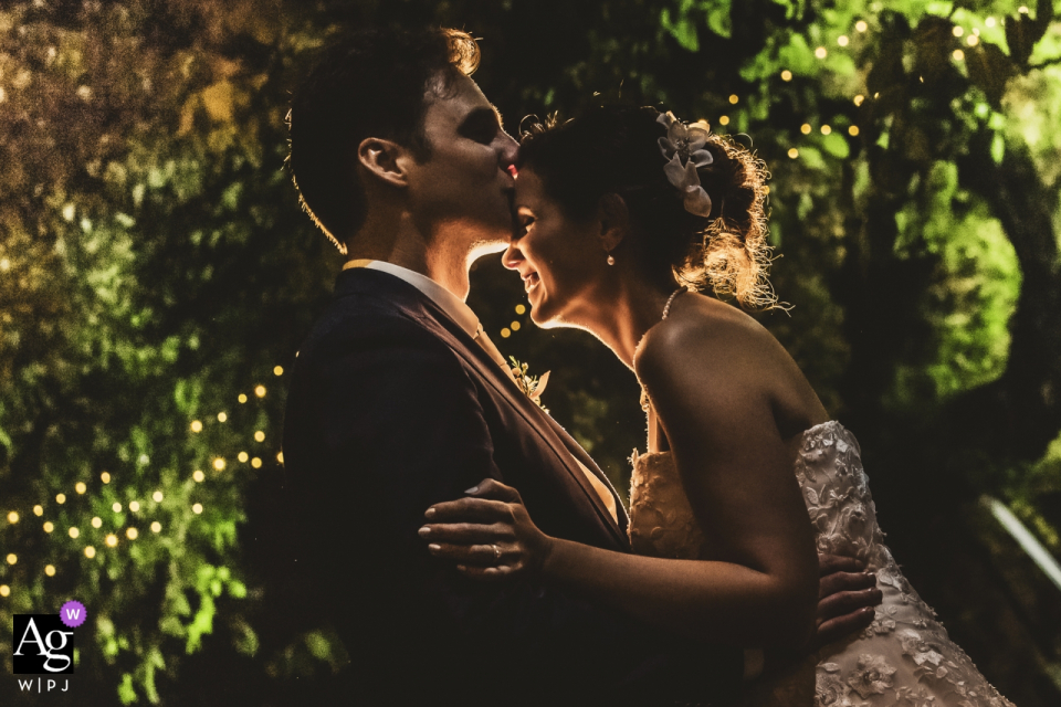 Castello di Pomerio Erba Ricevimento wedding venue portrait - Photo of the bride and groom under the tree Castello di Pomerio Erba Ricevimento wedding portrait | Photography under the tree