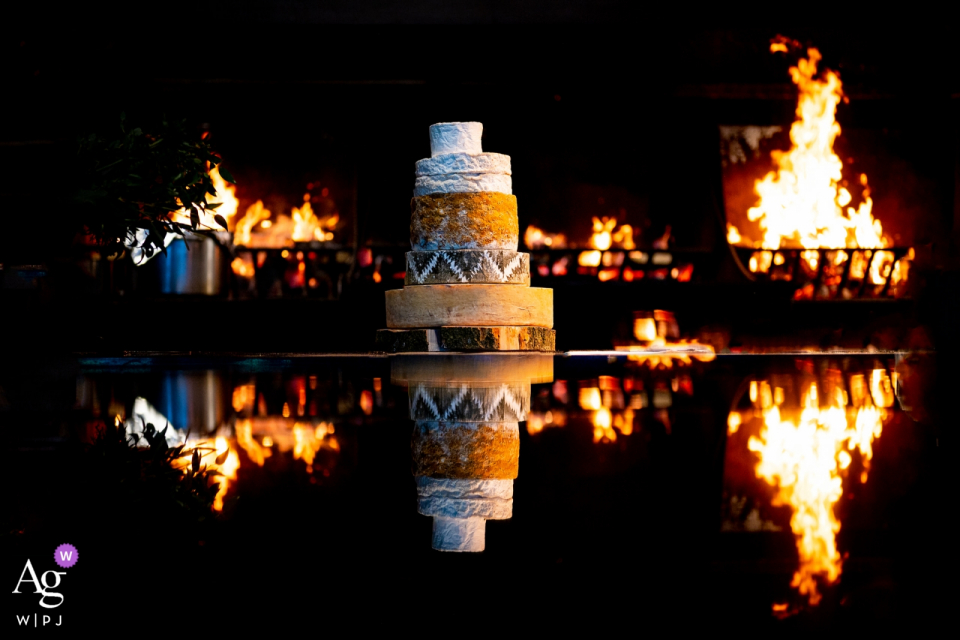 Stone Barn, Upper Windrush, Cheltenham, UK | Wedding cake photo made of cheese Stone Barn, Upper Windrush, Cheltenham, UK | Wedding cake photo made of cheese
