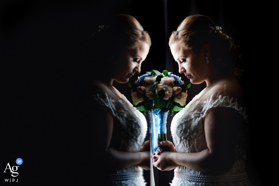 Best Western Inter Expo Hotel, Sofia portrait of the bride's reflection with her flowers Best Western Inter Expo Hotel, Sofia portrait of the bride's reflection with her flowers