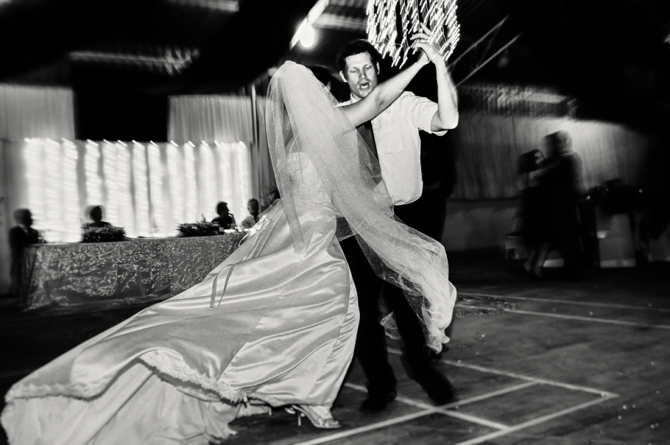 A wedding reception first dance photo from a Robertson Farm, private residence event A private residence wedding reception dancing image from Robertson Farm