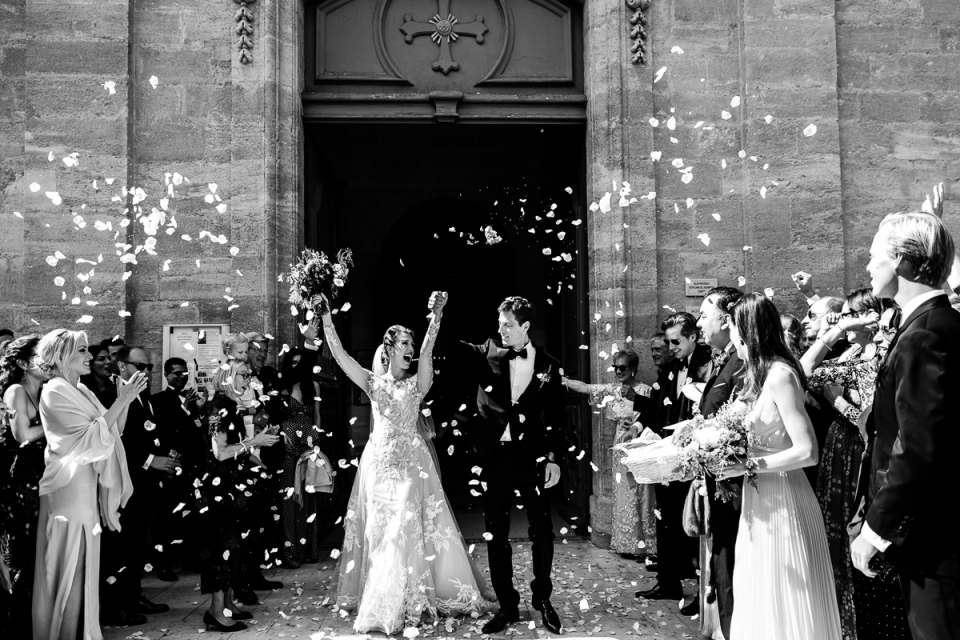 La Barben wedding photographer La Barben wedding photographer - after church ceremony