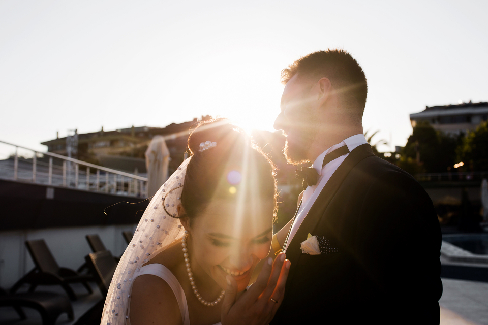Bride and groom image from an Istanbul, Turkey Civil Wedding Elopement