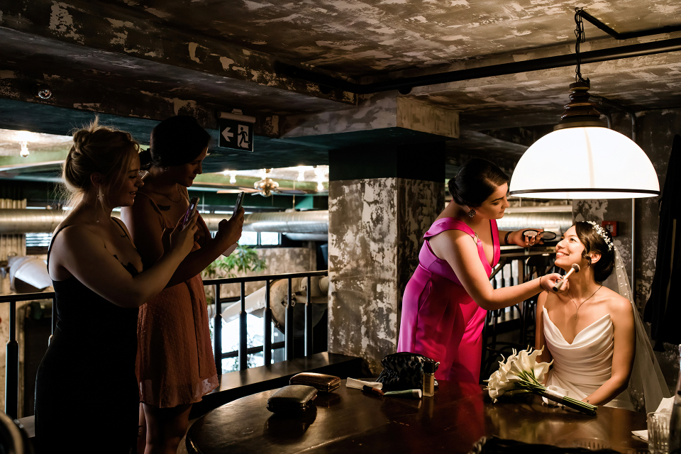 A European District Restaurant Wedding Picture from Pera, Beyoglu, Istanbul, Turkey - Elopement Photo by Nilufer Nalbantoglu