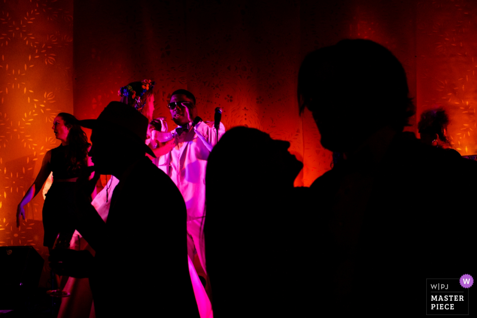 Country Club reception photography in colorful lighting Monterey Peninsula Country Club reception photography in great lighting