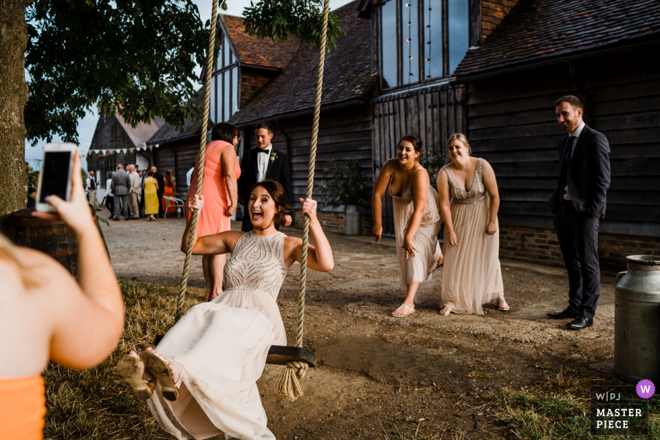 Never too old to play on a swing Yoghurt Rooms, West Sussex wedding photography — Never too old to play on a swing...