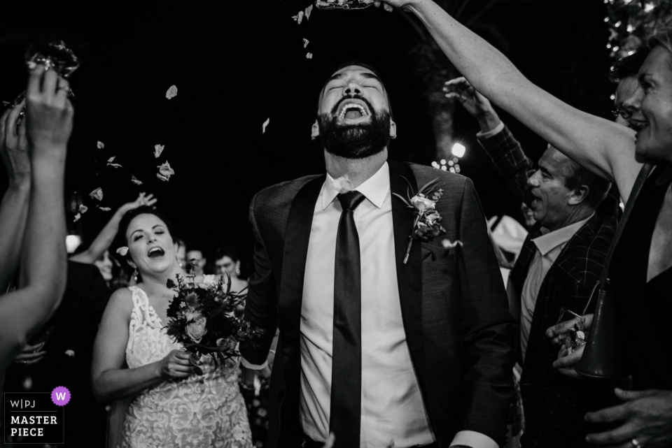 the Confetti Entrance Magnolia, Al Qasr Hotel Dubai Wedding Venue Photography of the Confetti Entrance