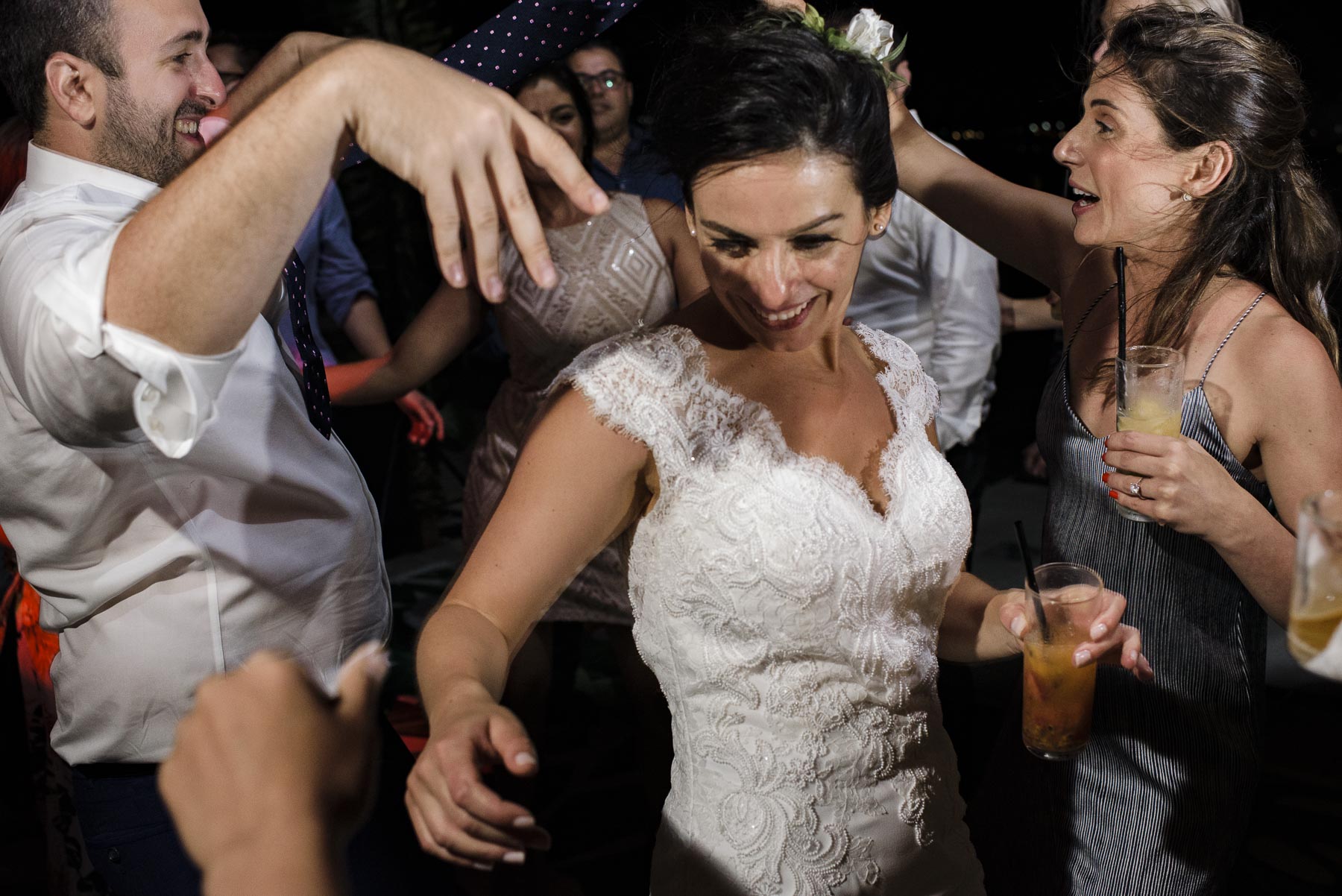 Brazil Dancing Wedding photo with the Bride and a few guests