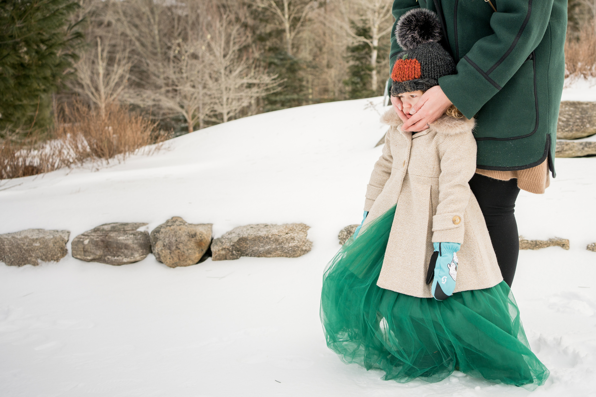 Bild von einer Camp Beech Cliff Winterzeremonie im Schnee mit Kindern | temps tauchen in den nullbereich ein